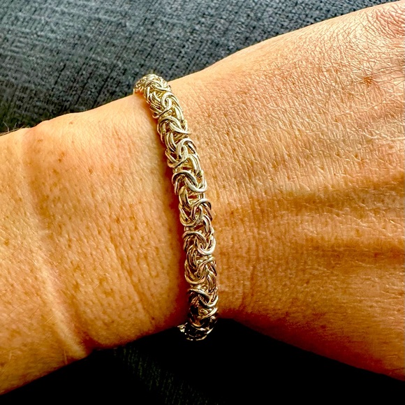 AK Jewelry Ak 925 Turkey Byzantine Bracelet 8 Inches Atasay Kuyumculuk Sterling Bracelet